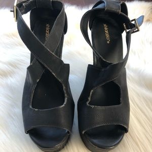 Black Xhilaration Wedges
